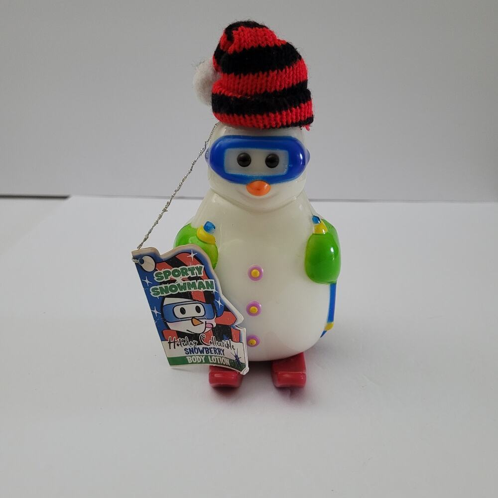 Adorable Snowman Lotion Bottle with Goggles & Festive Hat